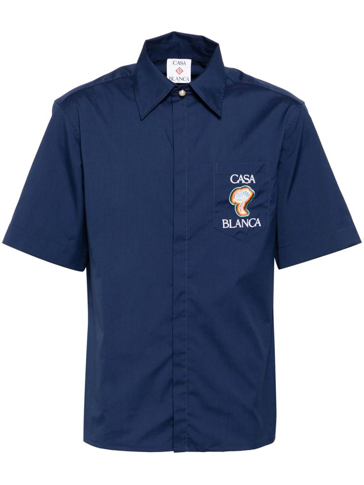 Casablanca - embroidered logo shirt