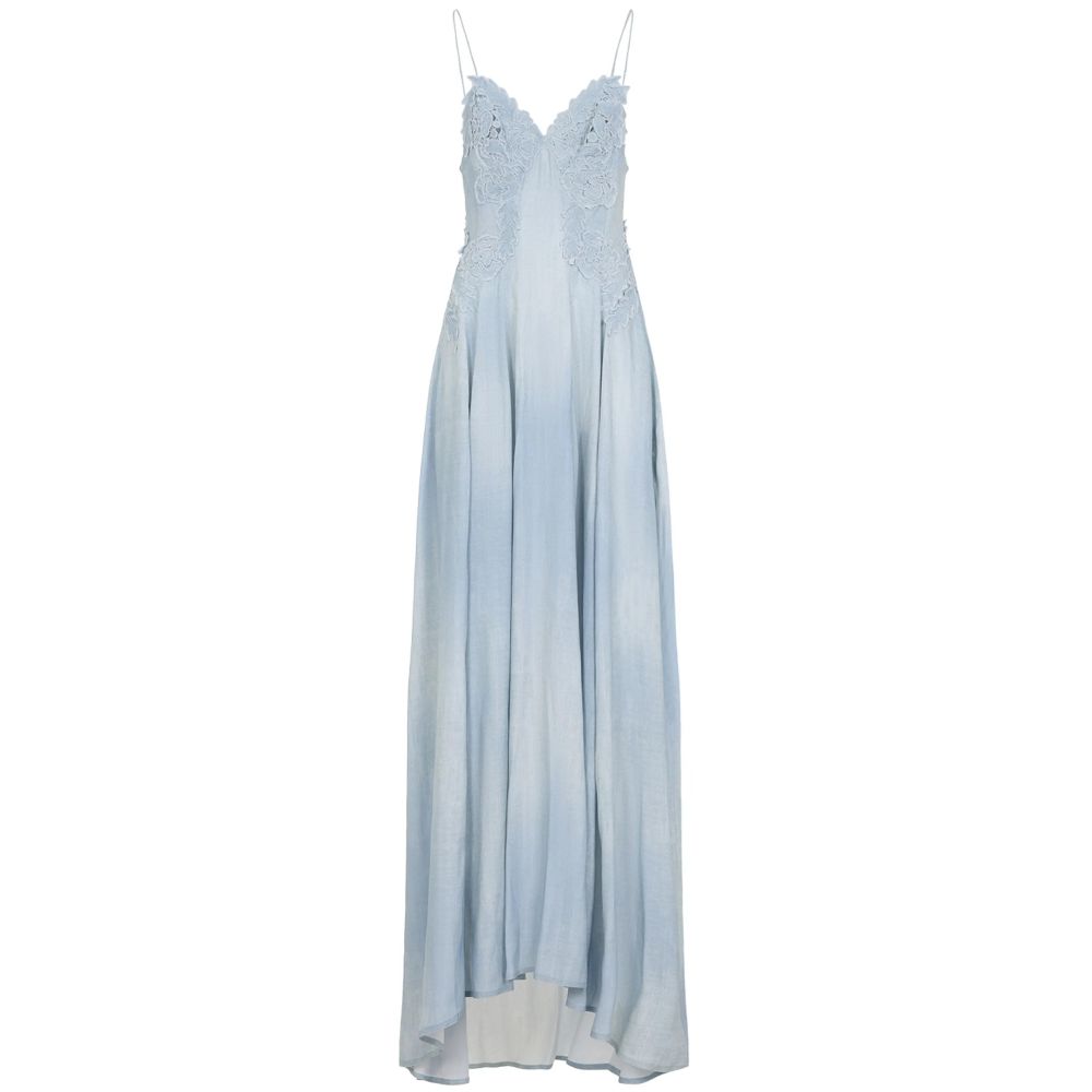 Ermanno Scervino - lace-appliquè maxi dress