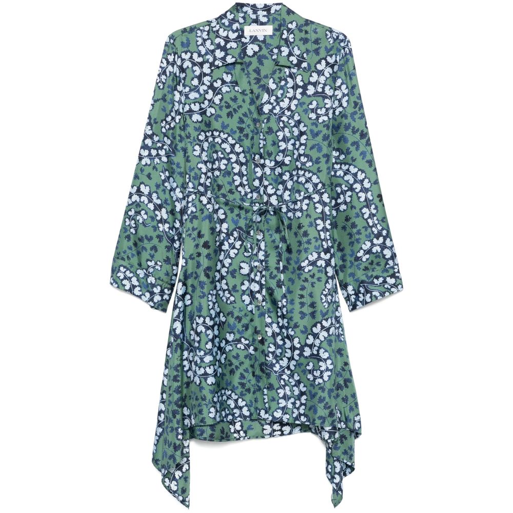 Lanvin - floral-print midi dress