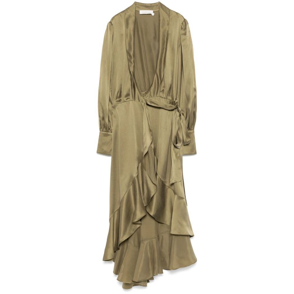 Zimmermann - wrap silk midi dress