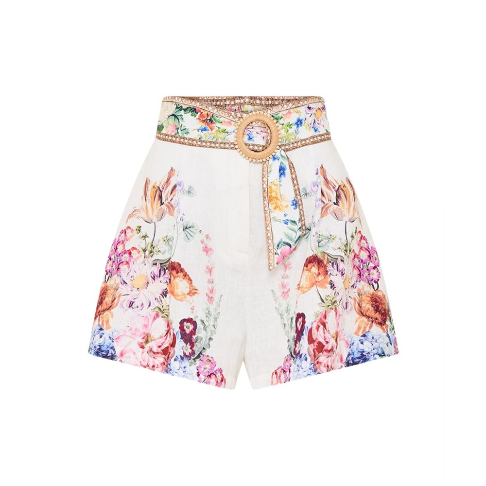 Camilla - Tuck Front Short With Belt