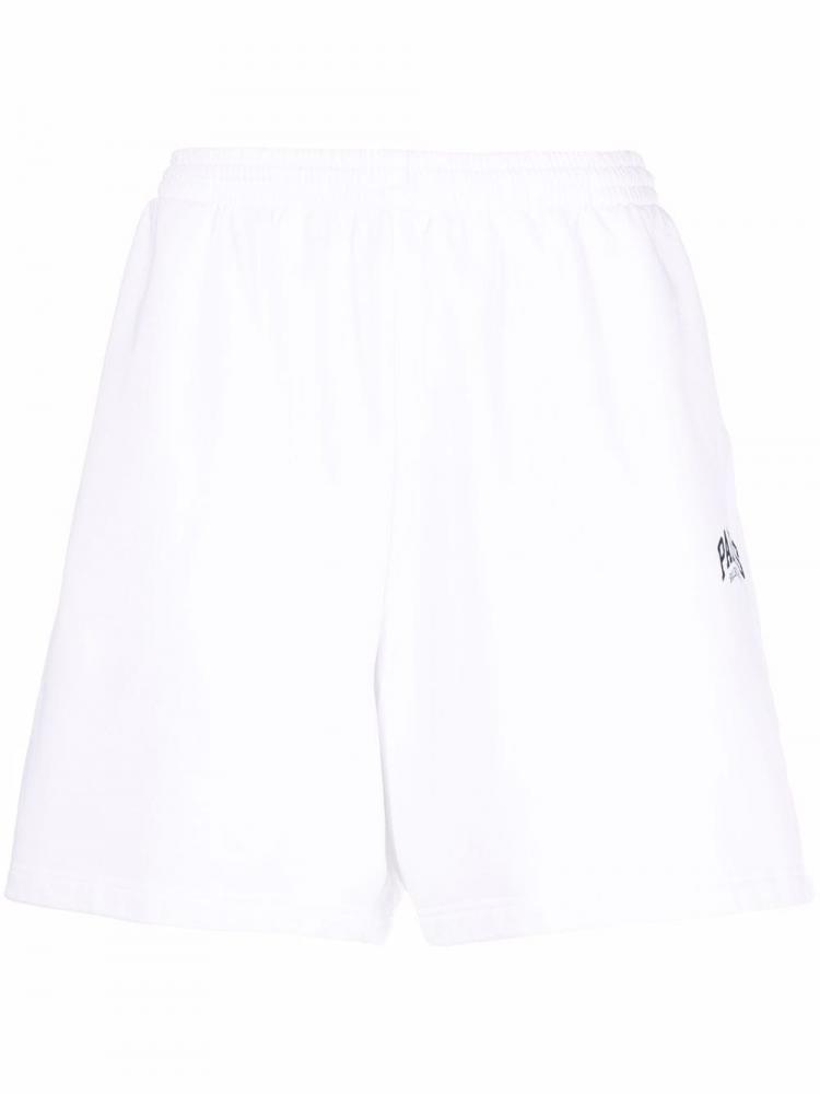 Balenciaga - White cotton flared cotton track shorts