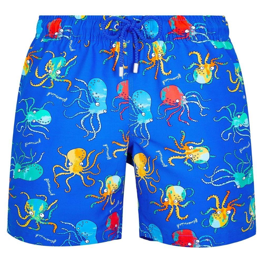 Bluemint - Arthus mid-length swim shorts blue octopus