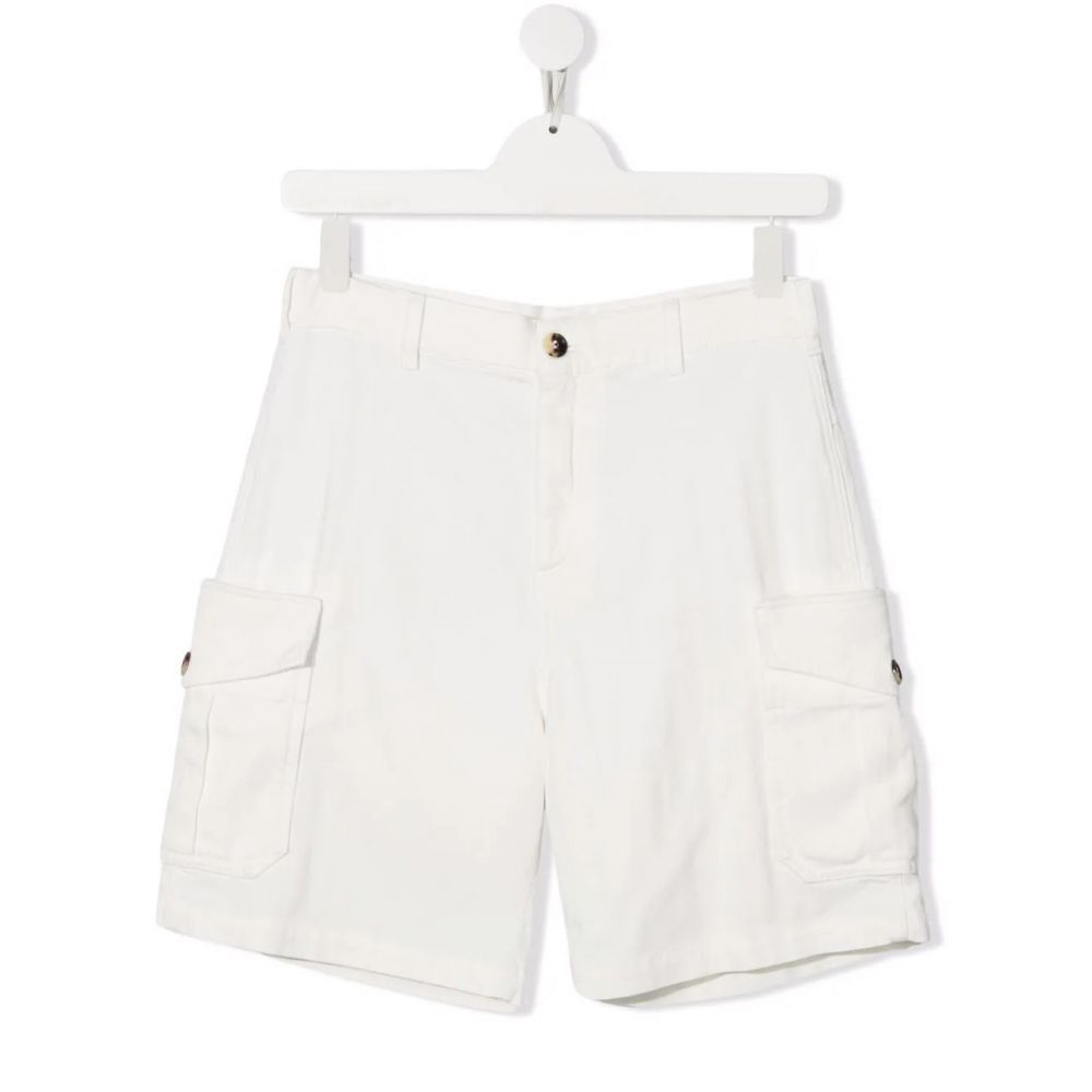 Brunello Cucinelli Kids - TEEN cotton cargo shorts