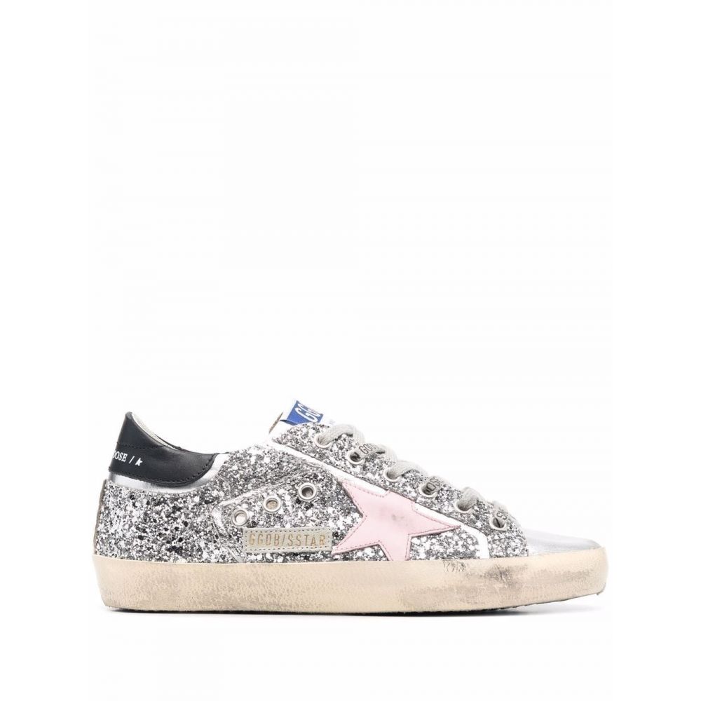 Golden Goose - super-star laminated and glitter upper leather star