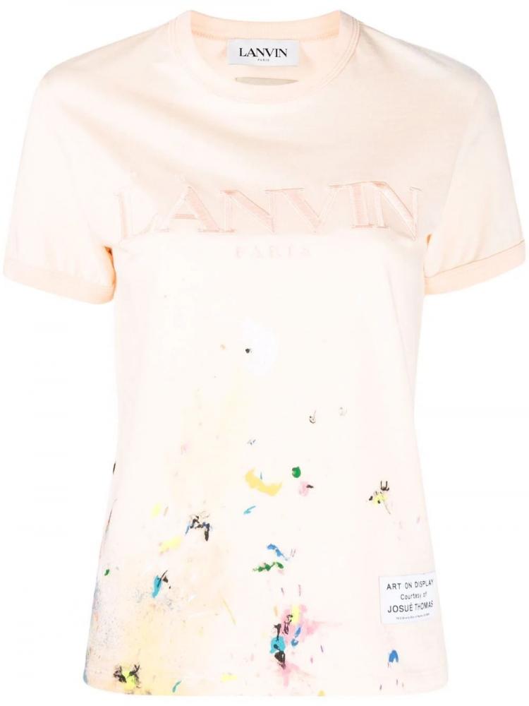 Lanvin - logo-embroidered cotton T-shirt