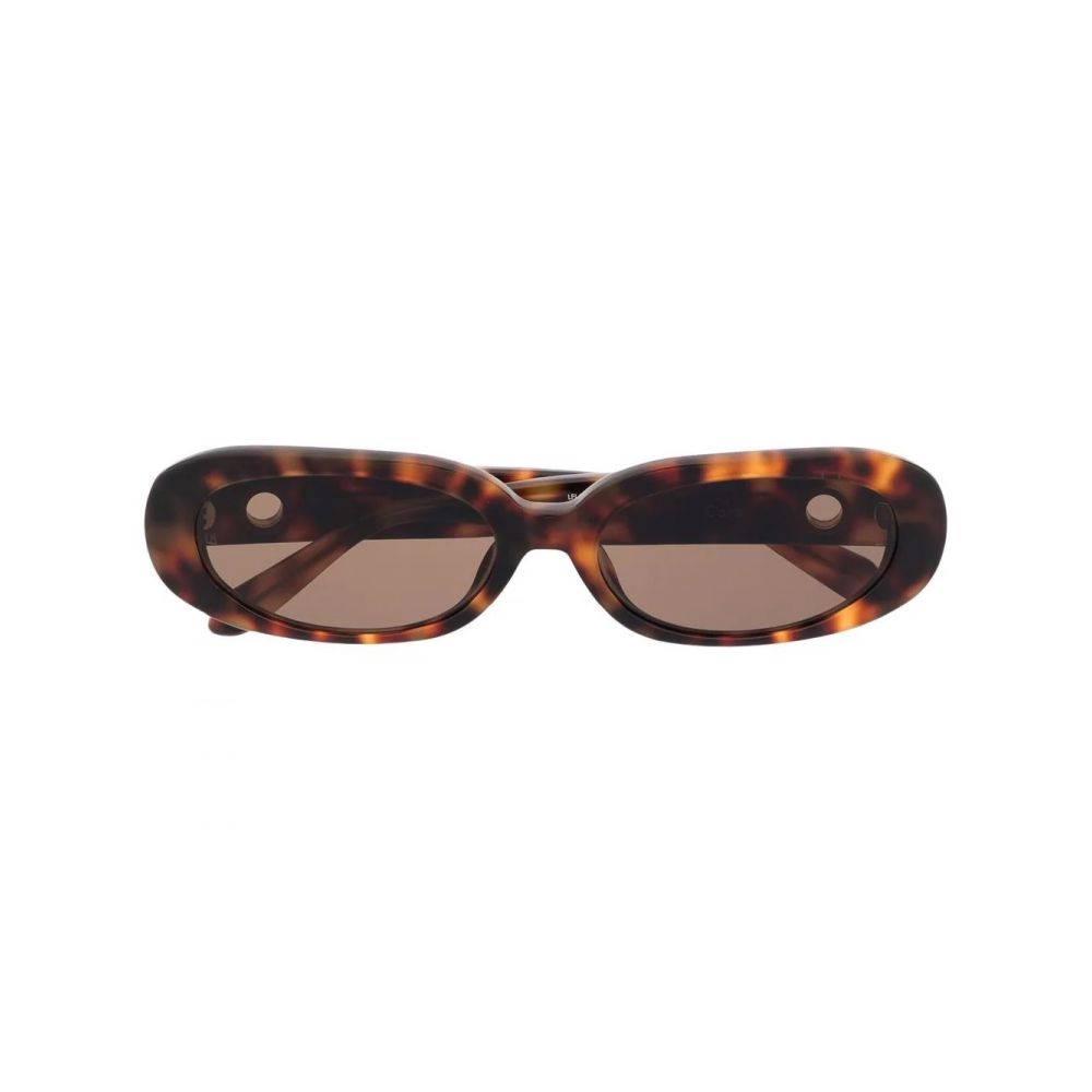 Linda Farrow - tortoiseshell-effect tinted sunglasses