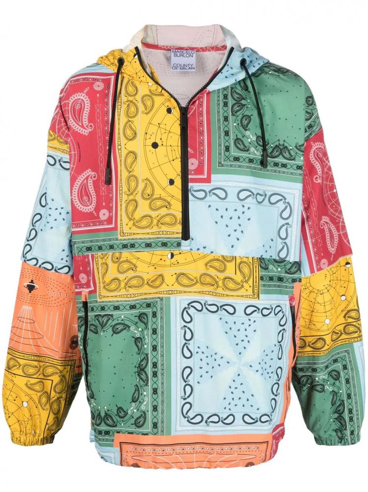 Marcelo Burlon County of Milan - bandana-print hooded jacket