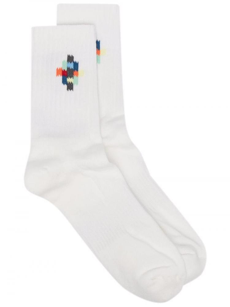 Marcelo Burlon County of Milan - colourful cross short socks