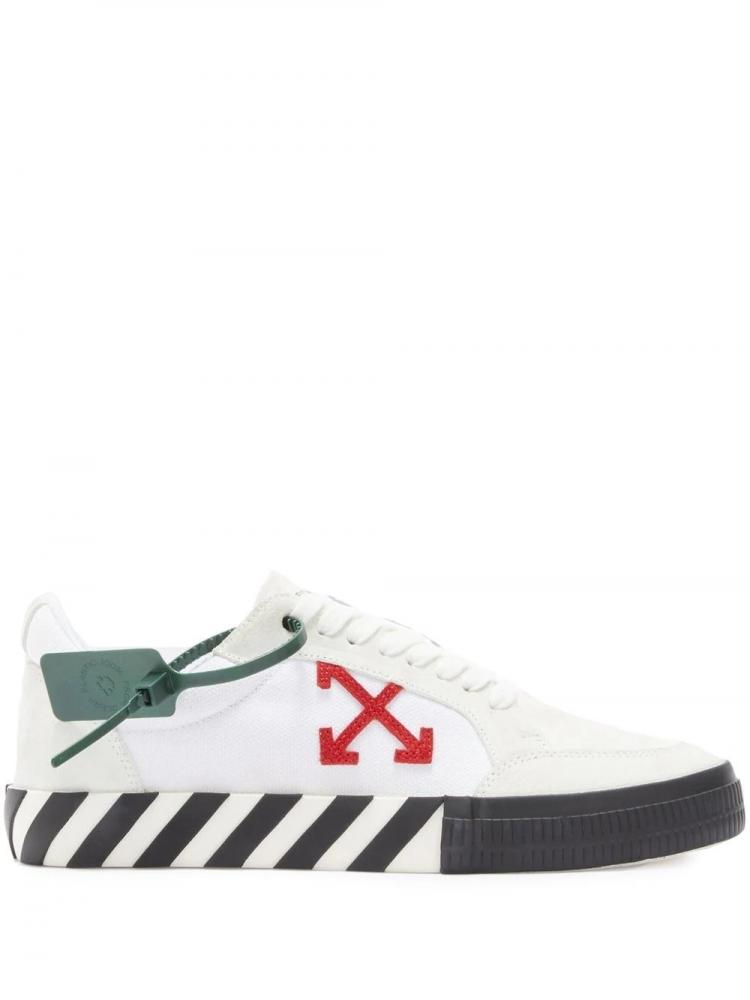 Off-White - LOW VULCANIZED CANVAS/SUEDE WHITE RED