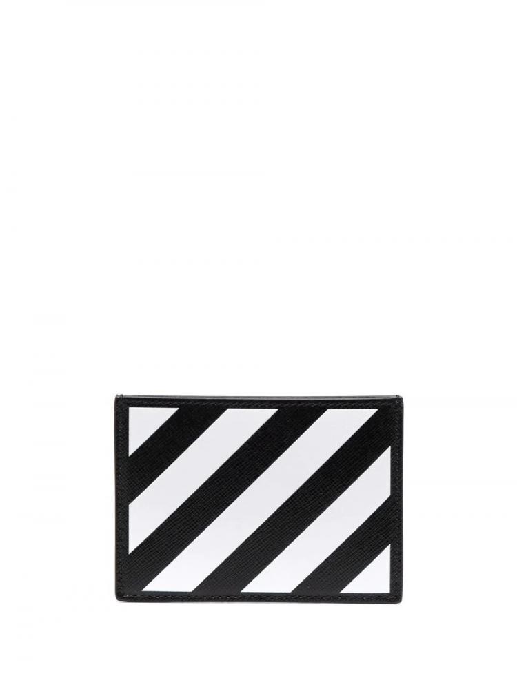 Off-White - binder diag saff card case black white