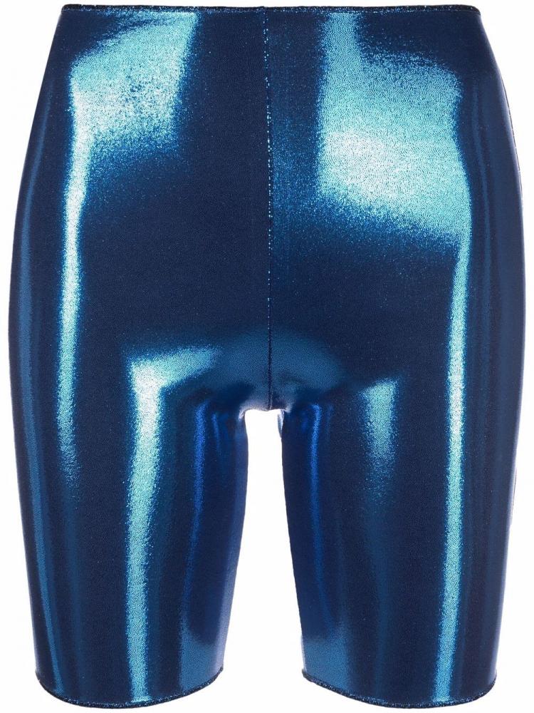 Oseree - Laminated sporty shorts blue