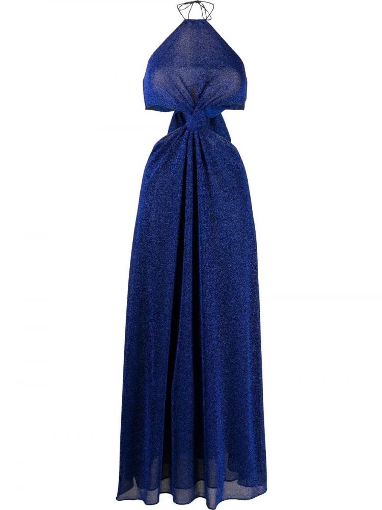Oseree - lumiere knotted dress blue
