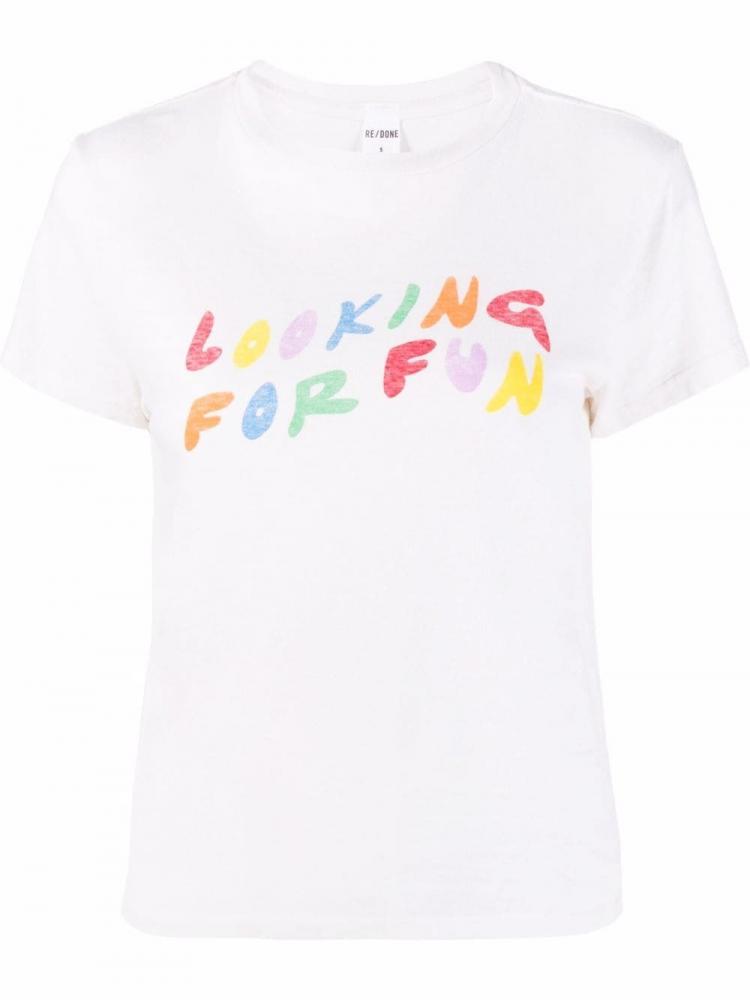 RE/DONE - Looking for Fun print T-shirt