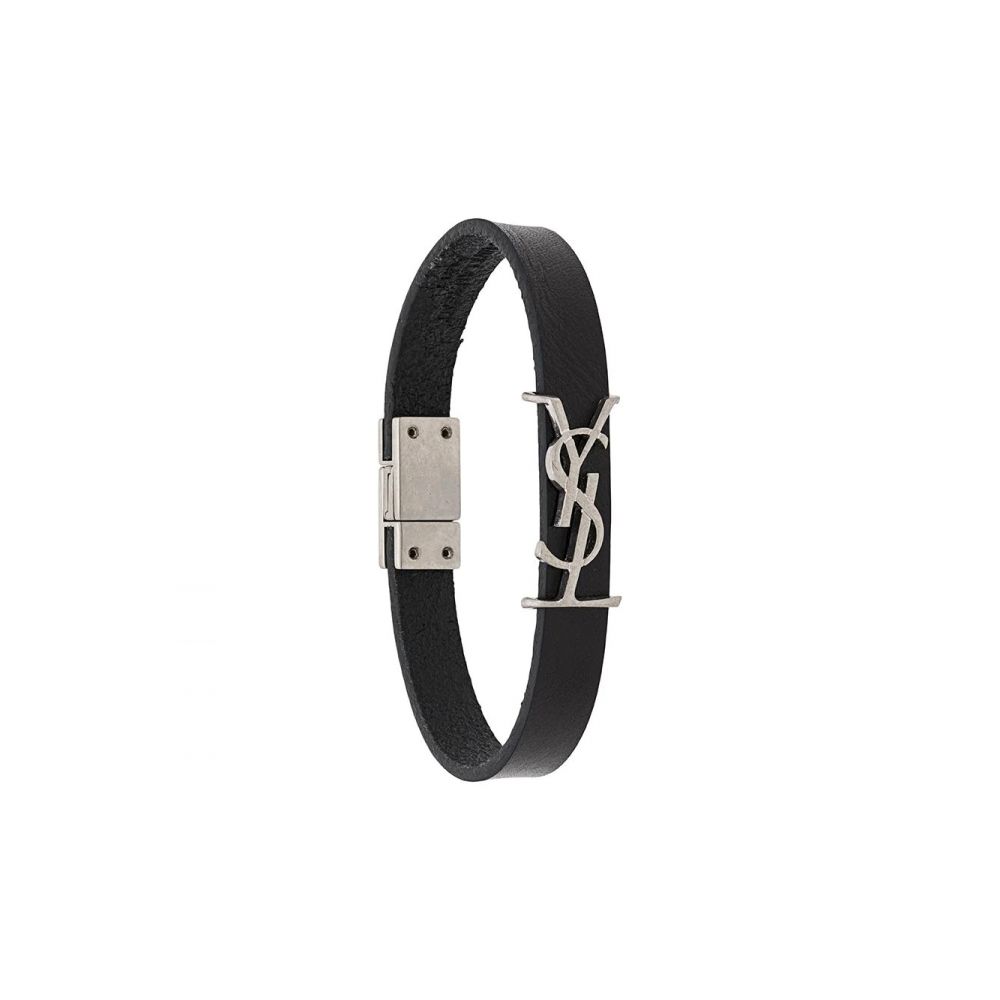 Saint Laurent - monogram leather bracelet