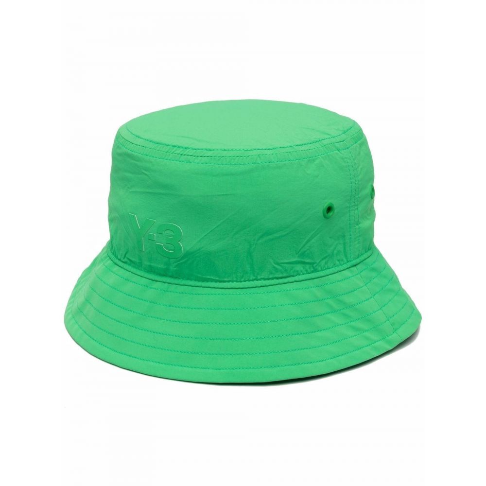 Y-3 - Green ripstop drawstring bucket hat
