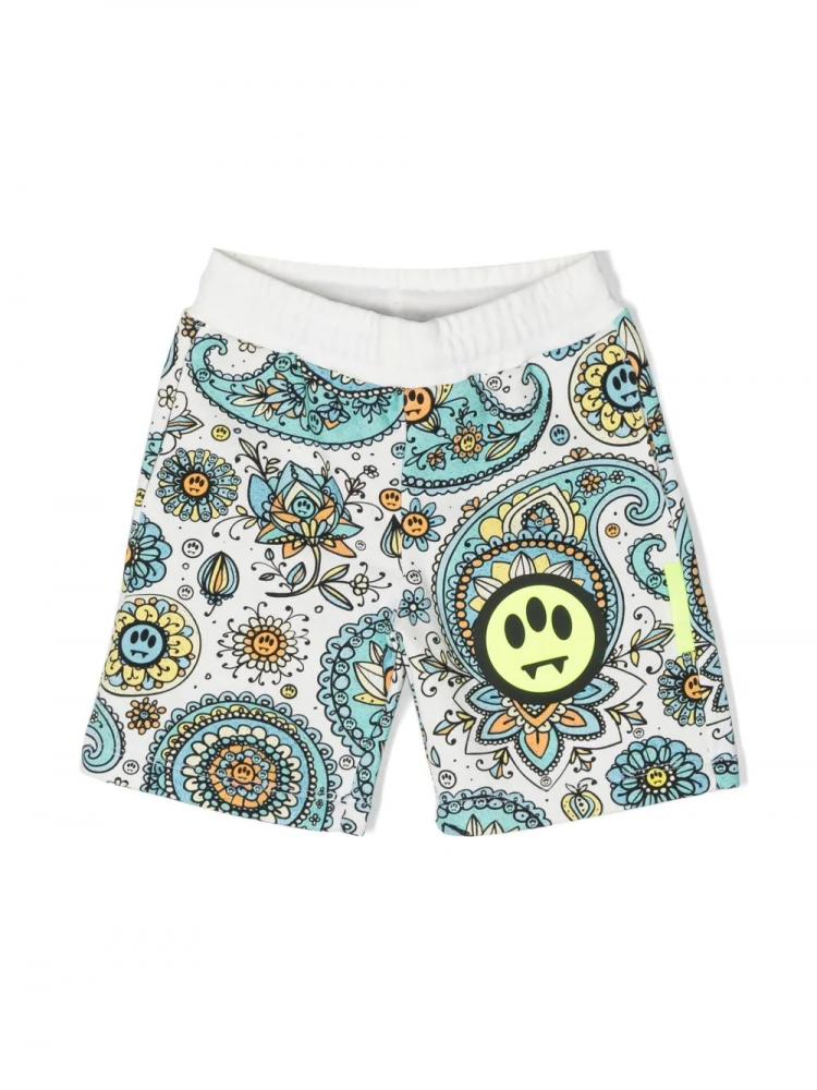 Barrow Kids - graphic-print cotton shorts