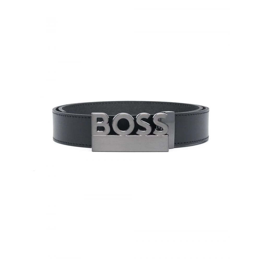 Boss Kids - logo letter-buckle belt