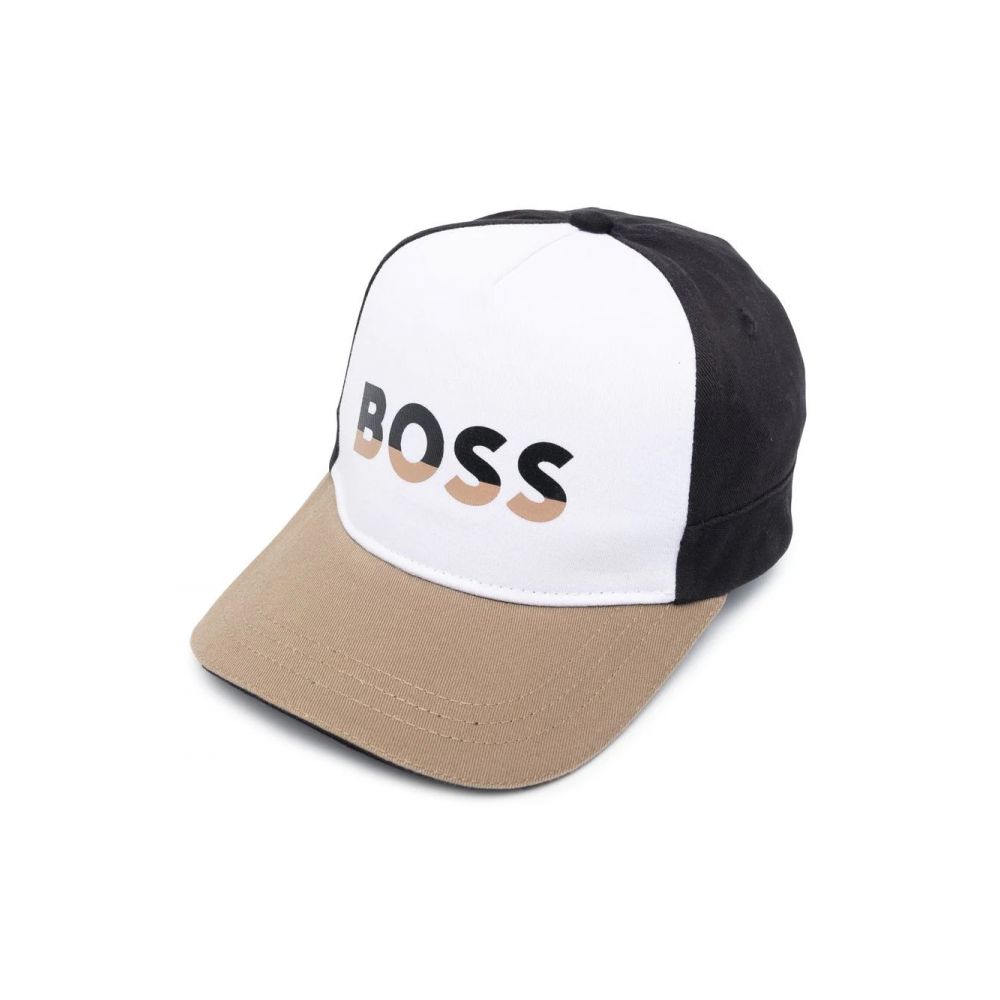 Boss Kids - logo-print panelled cap
