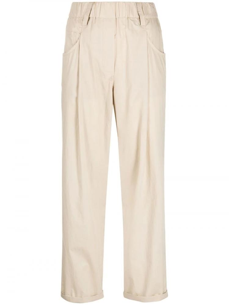 Brunello Cucinelli - cotton straight-leg trousers