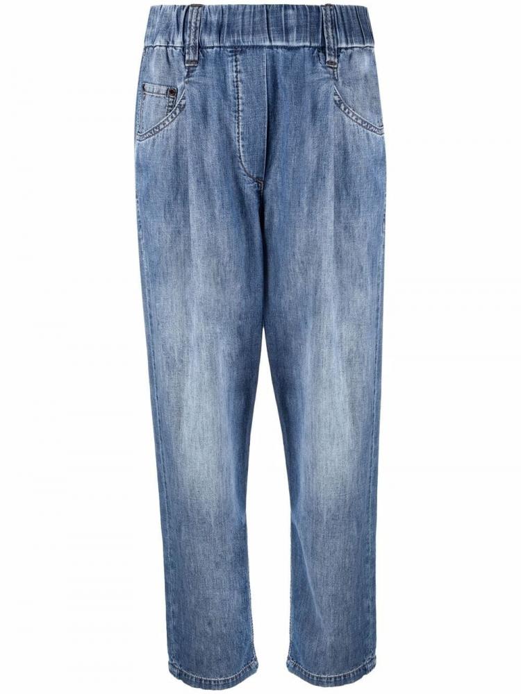 Brunello Cucinelli - elasticated waistband tapered jeans