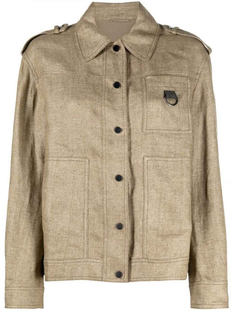 Brunello Cucinelli - linen-blend shirt jacket
