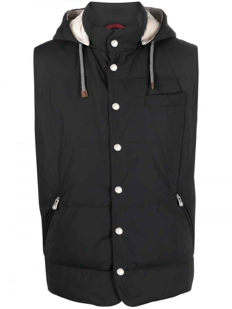 Brunello Cucinelli - padded hooded down gilet
