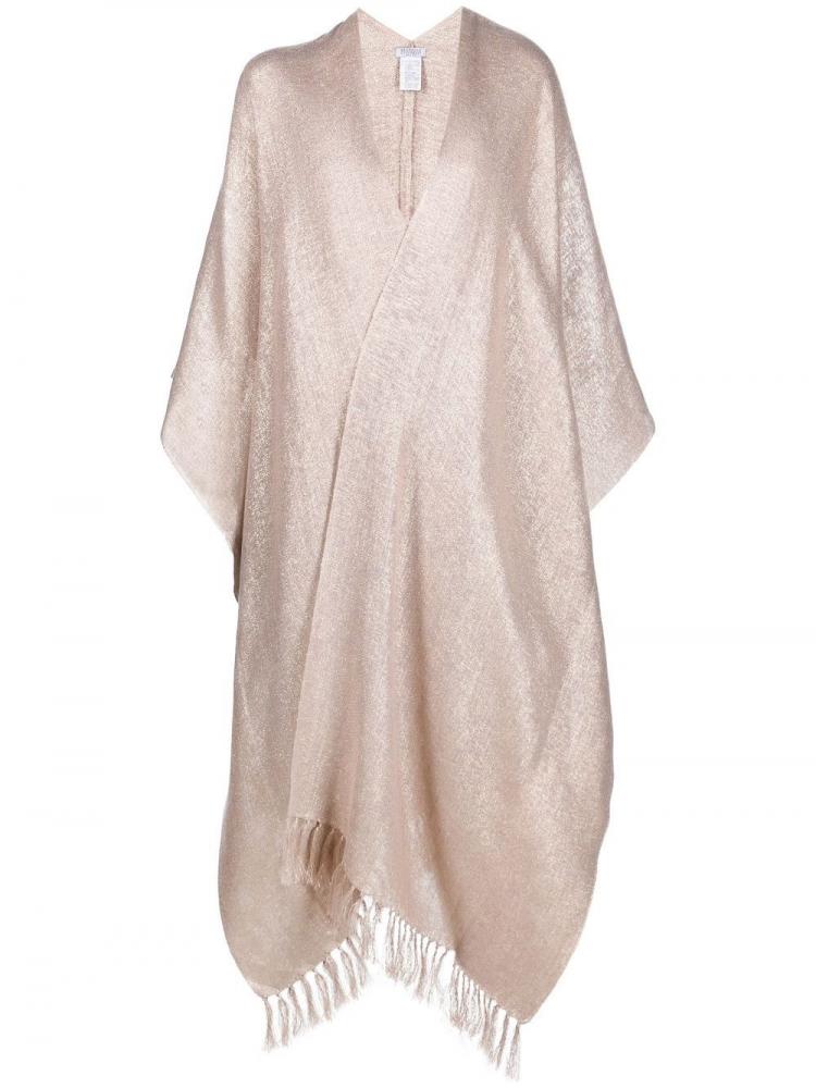 Brunello Cucinelli - fringed long-lenght cape