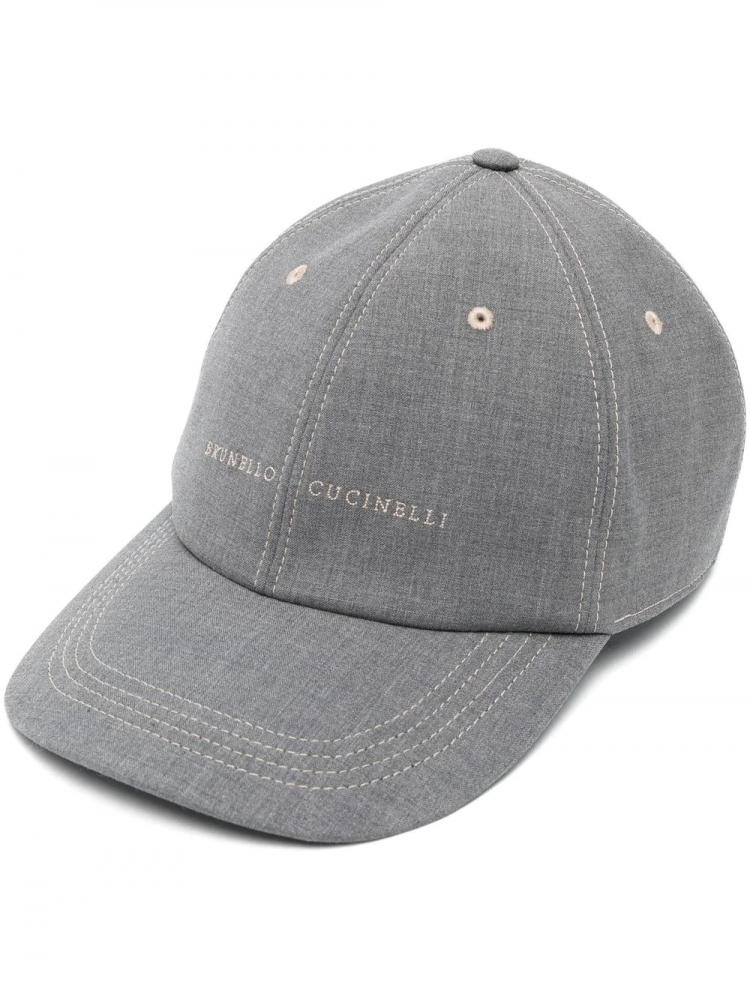 Brunello Cucinelli - logo-embroidered cap