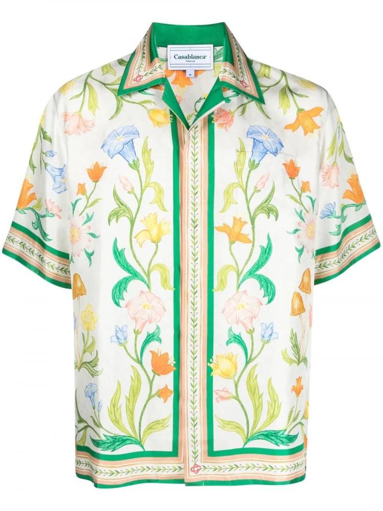 Casablanca - L'Arche Fleure printed silk shirt
