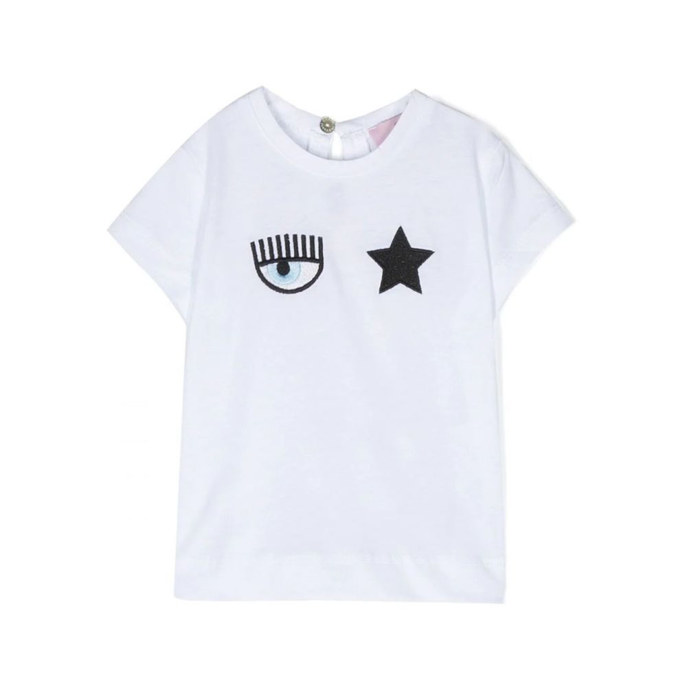 Chiara Ferragni Kids - Eyelike-motif embroidered T-shirt