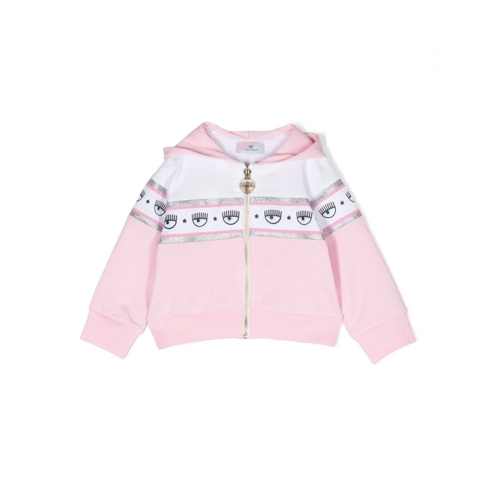 Chiara Ferragni Kids - logo-print cotton hoodie