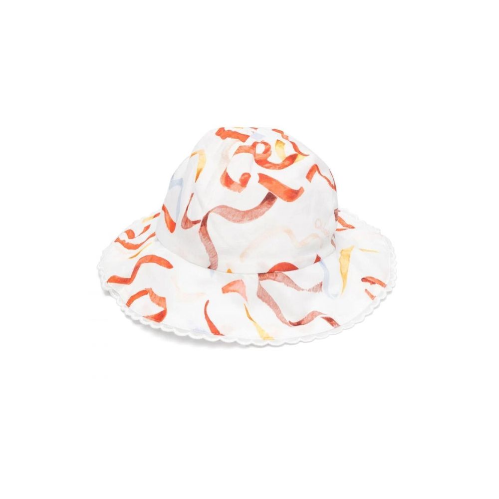 Chloe Kids - ribbon-printed sun hat