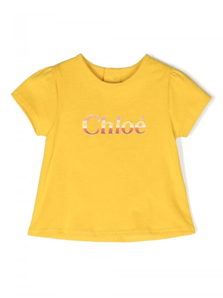 Chloe Kids - logo-patch T-shirt