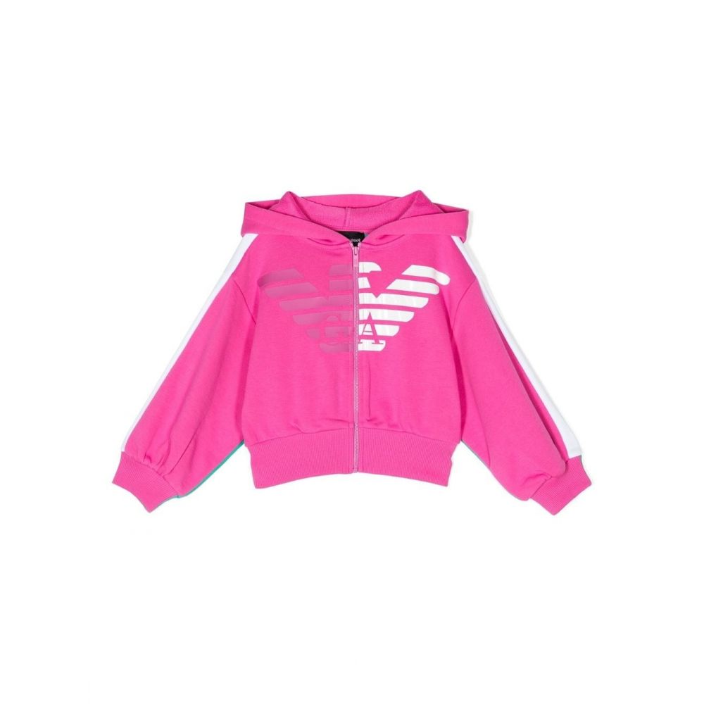 Emporio Armani Kids - logo print hooded jacket