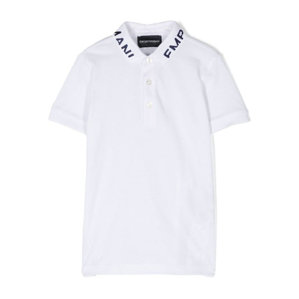 Emporio Armani Kids - embroidered-logo cotton polo shirt