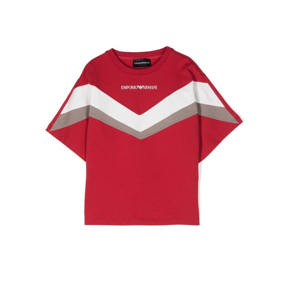 Emporio Armani Kids - horizontal stripe print T-shirt