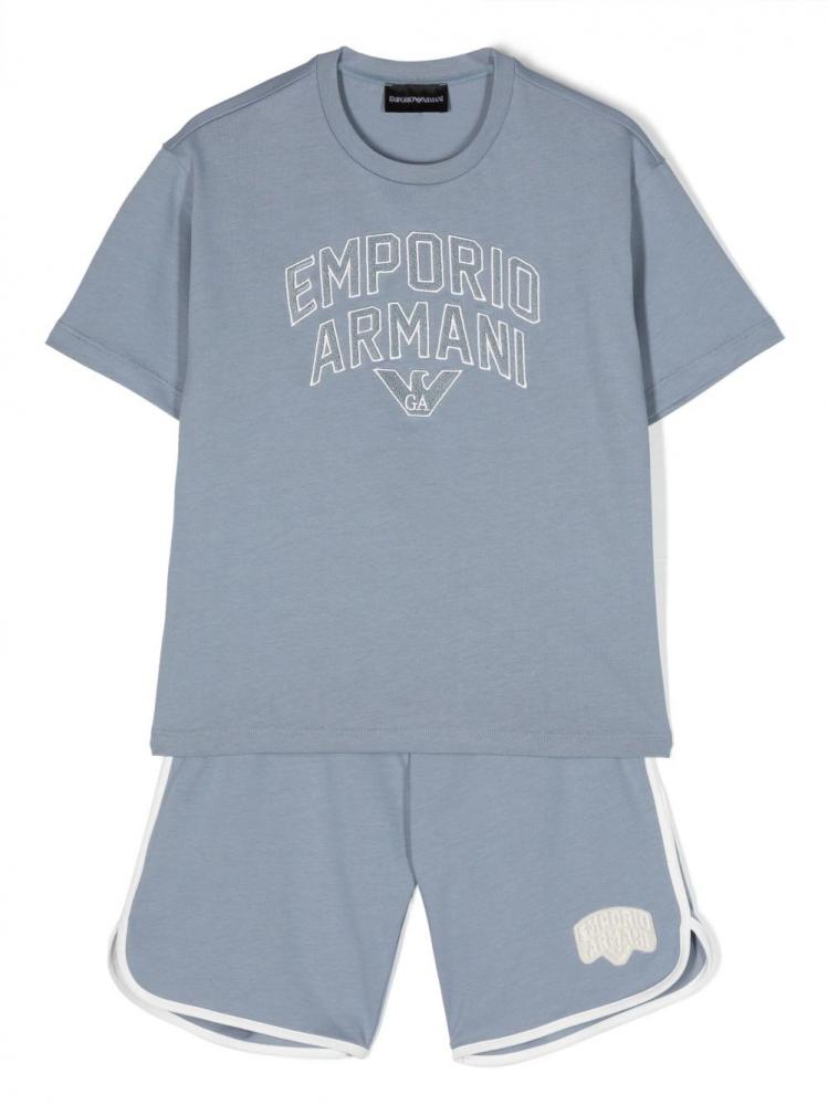 Emporio Armani Kids - logo-print cotton tracksuit set