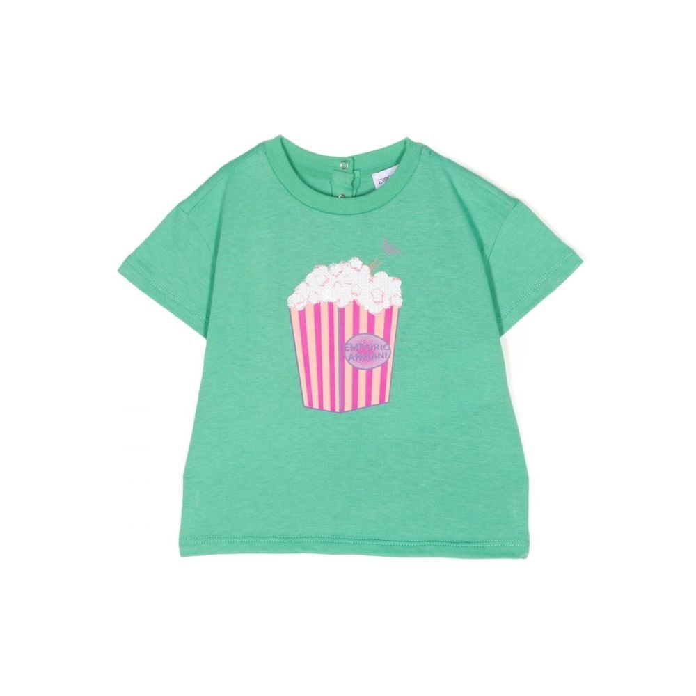Emporio Armani Kids - graphic-print cotton T-shirt
