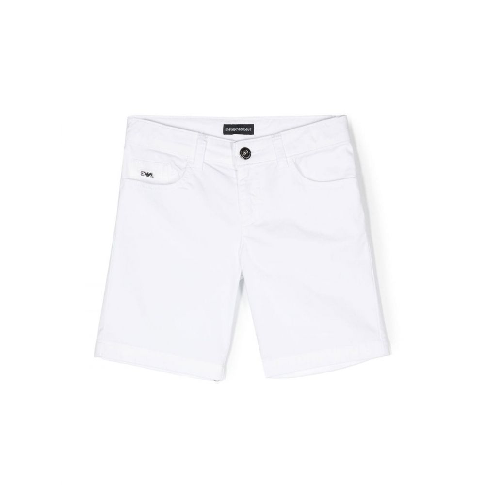 Emporio Armani Kids - logo-plaque five-pocket shorts