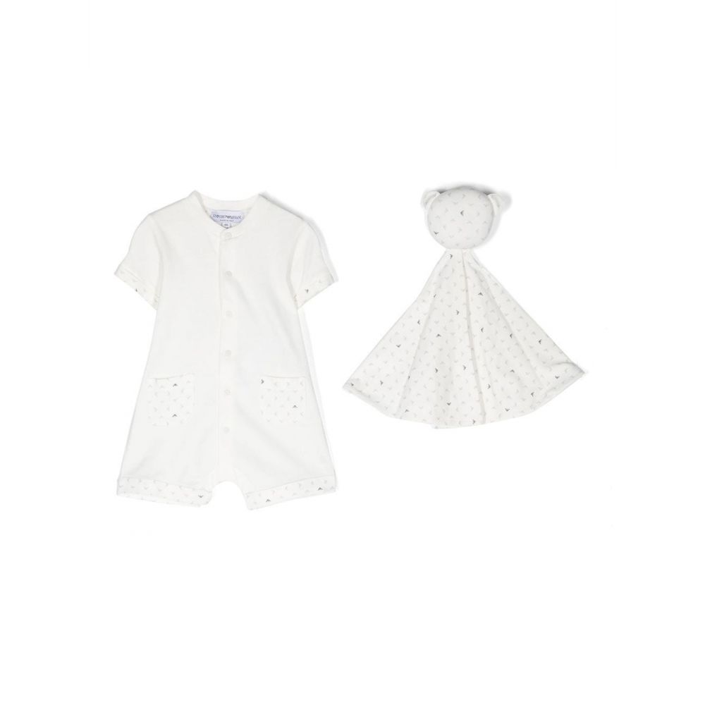 Emporio Armani Kids - short-sleeved cotton romper
