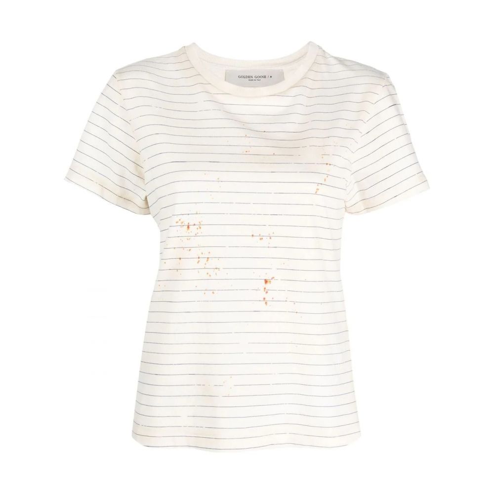 Golden Goose - stripe-print cotton T-shirt