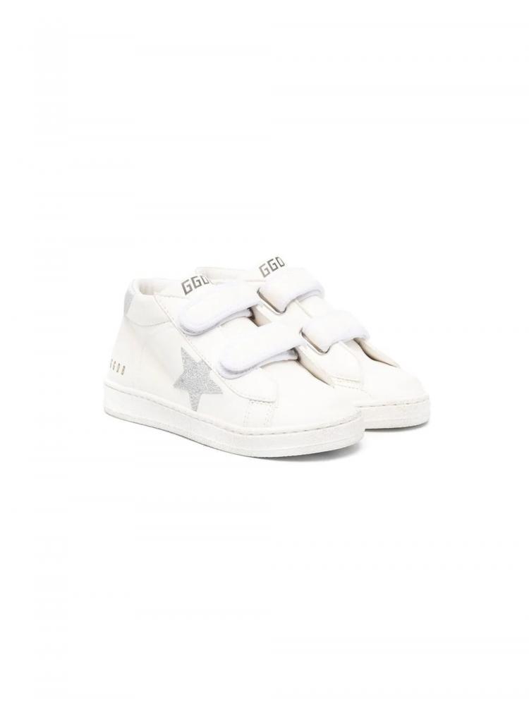 Golden Goose Kids - June star-patch leather sneakers