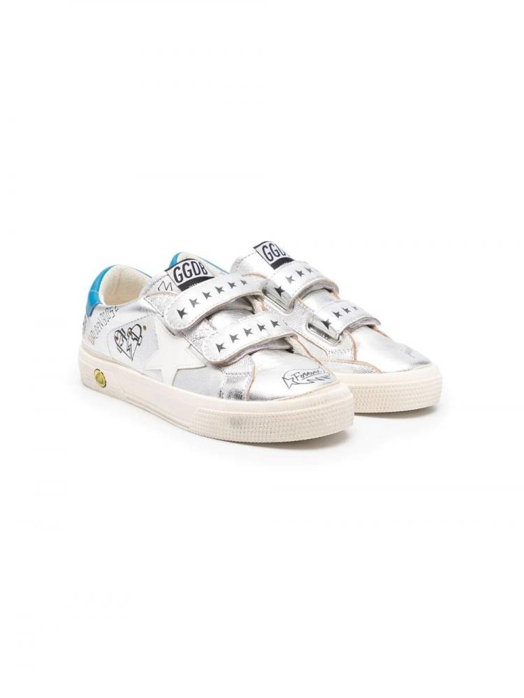 Golden Goose Kids - sketch-print touch-strap sneakers