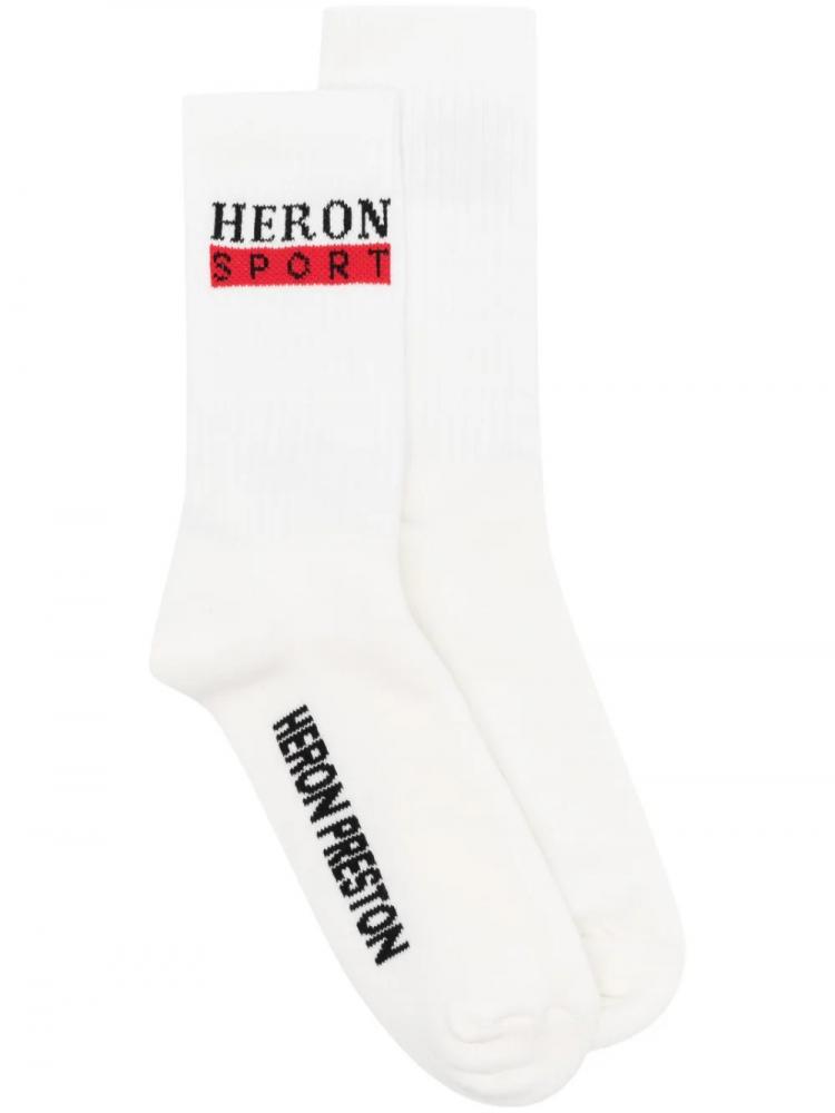 Heron Preston - intarsia logo socks