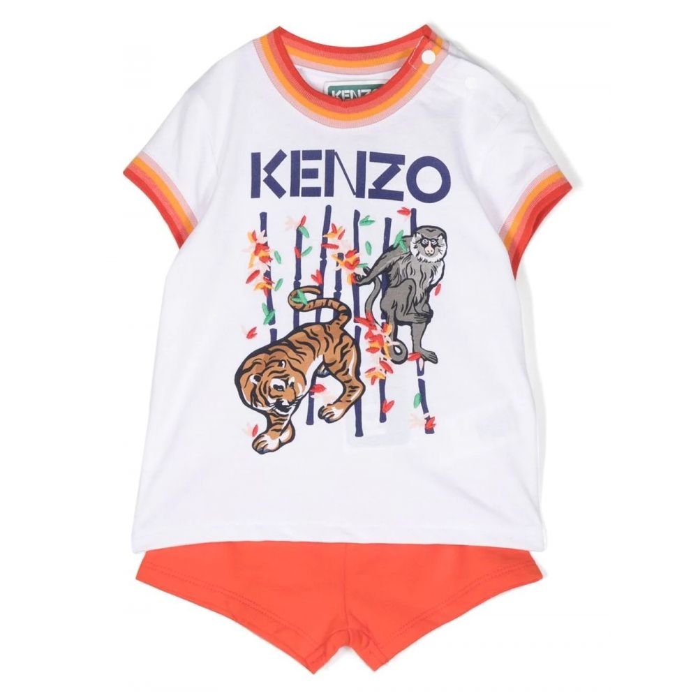 Kenzo Kids - animal-print T-shirt and shorts