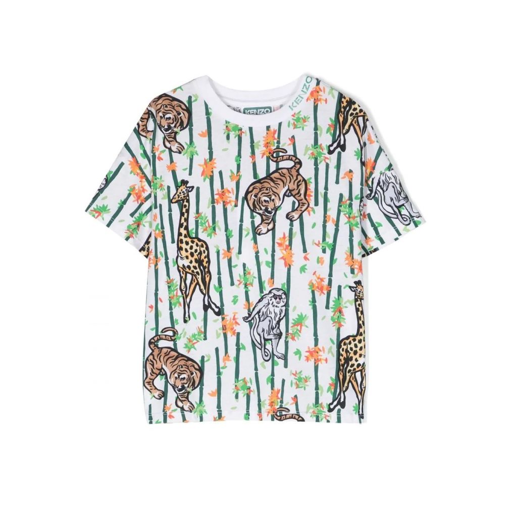 Kenzo Kids - animal-print short-sleeved T-shirt