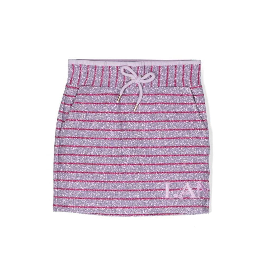 Lanvin Kids - logo-detail striped skirt