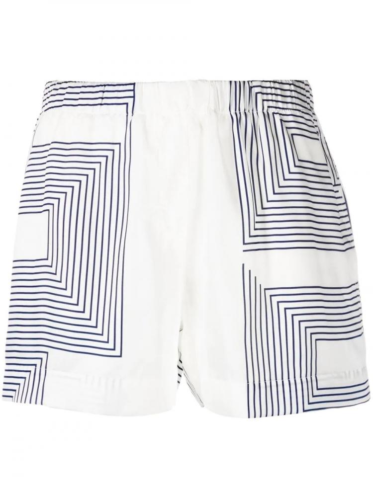 Low Classic - stripe-print elasticated shorts