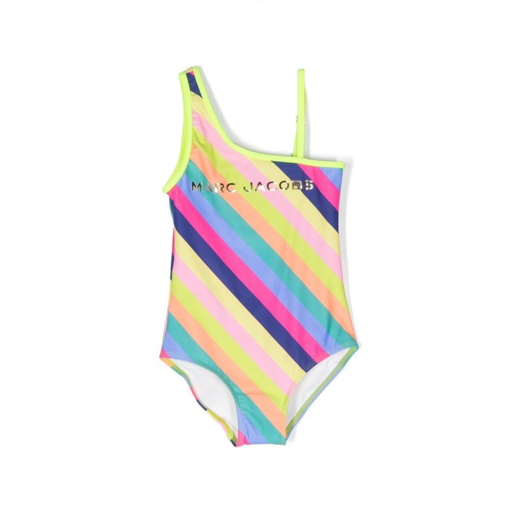 Marc Jacobs Kids - logo-print striped swimsuit